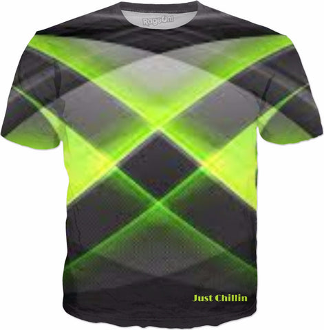 Crossed Out Neon Grn Unisex Tee