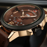 New Luxury Men's Leather Sports Watch